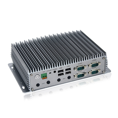 มินิพีซีอุตสาหกรรมไร้พัดลม 12th Gen J6412 Quad Cores 2.0GHz 3xLAN RS232 RS422 RS485