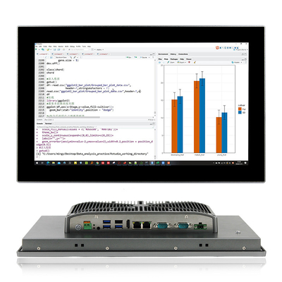 I5 8265U 5G ที่คาดการณ์ไว้ Capacitive Touchscreen Desktop Mounting Industrial All In One PC