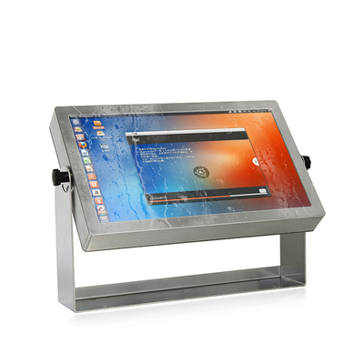 15.6 นิ้ว Resistive Touch IP66 สแตนเลสกันน้ำ PC การติดตั้ง VESA