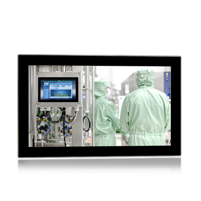 17.3 &quot;พีซีแผงสัมผัสแบบ Capacitive 10 จุด Intel Celeron J6412 2.0GHz AIO พีซีแผงไร้พัดลม