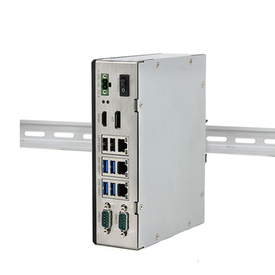 DIN Rail Industrial Fanless Mini PC Windows10/11 8gb พร้อม 3 X LAN