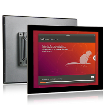 17 นิ้ว Vesa Mount Industrial Embedded PC 10 Point PCAP Touch DC 9-36V