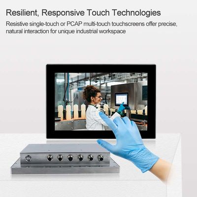 LAN USB COM Windows Panel Pc, สายเคเบิลกันน้ำขนาด 12 นิ้ว Touch Panel Computer