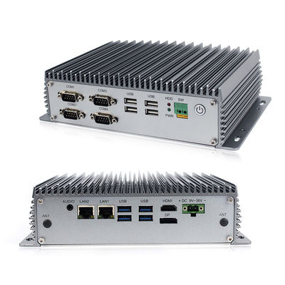 Dual Core 2.1GHz คอมพิวเตอร์ฝังตัวแบบไม่มีพัดลม Mini Box Pc Windows 10