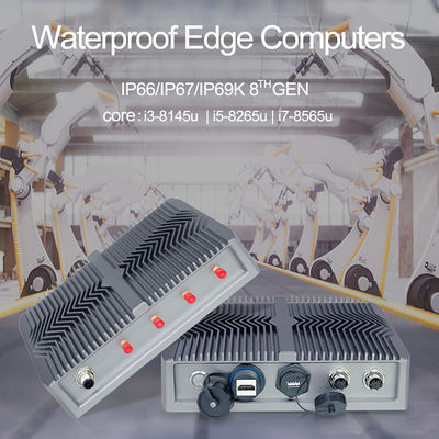 RS232 Windows Industrial Pc, I7 8565U โซลูชันคอมพิวเตอร์แบบฝังตัว Fanless Micro Pc