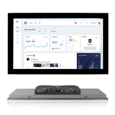 ทนทานไร้พัดลม 16/9 FHD HMI Touch Panel PC Core I3 คอมพิวเตอร์อุตสาหกรรมพร้อม 2COM