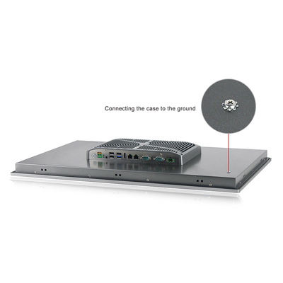 แผงสัมผัสอุตสาหกรรมแบบไม่มีพัดลม PC Dual Lan Pc Vesa Mount 24&quot; 1920 X 1080