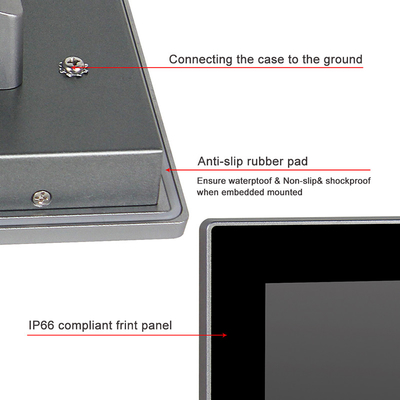 มินิอุตสาหกรรมทัชสกรีนพีซีติดผนัง 13.3 &quot;FHD All In One 10 จุด Touch Core I5