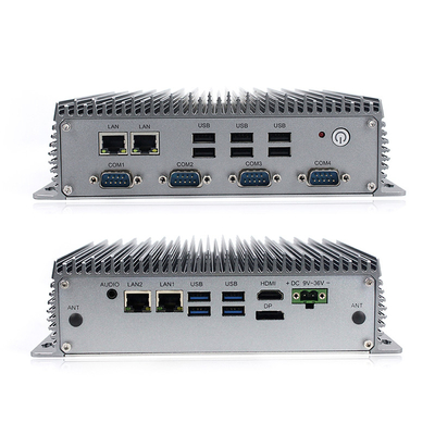 มินิบ็อกซ์ไร้พัดลมอุตสาหกรรม PC DC 9V - 36V 8th Gen 4GB M.2 120G SSD