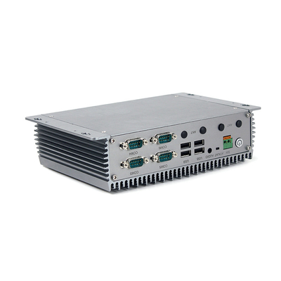 9 - 36V แรงดันไฟฟ้ากว้างอุตสาหกรรมกล่องฝังตัวพีซี Windows11 Intel J6412 Fanless พร้อม 3xLAN