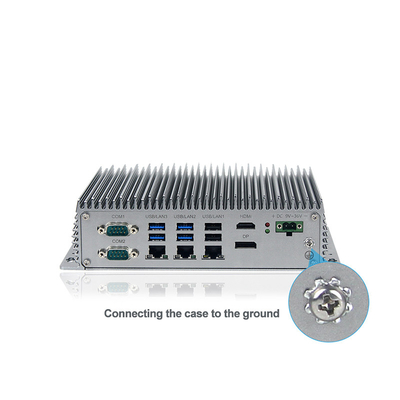 มินิพีซีอุตสาหกรรมไร้พัดลม 12th Gen J6412 Quad Cores 2.0GHz 3xLAN RS232 RS422 RS485