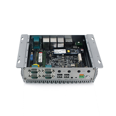 มินิคอมพิวเตอร์ฝังตัวแบบไม่มีพัดลม J6412 DDR4 M.2 SSD 3xRJ45 Lan Linux / Win10 Pro
