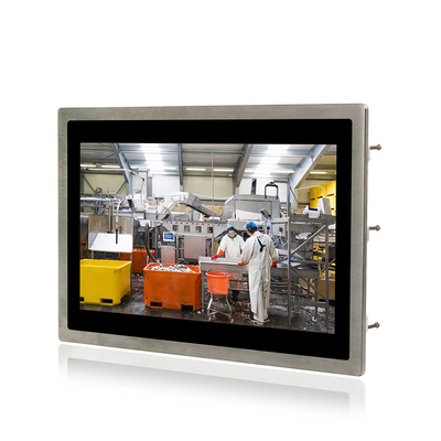 กันน้ำ IP67 แผงพีซี 13.3 '' จอไวด์สกรีน Vesa ติดผนังแผงสัมผัสแบบ Capacitive PC