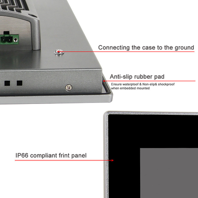 15 &quot;8th Gen I3 Linux Capacitive Multi Touch Panel Fanless Industrial AIO PC