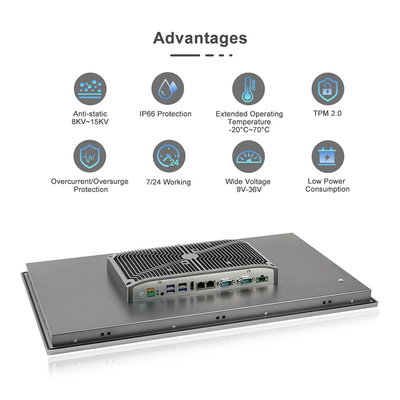 IP65 แผงหน้าจอสัมผัสแบบ Capacitive กันน้ำกันฝุ่น 1920X1080 HDMI แผง HMI PC
