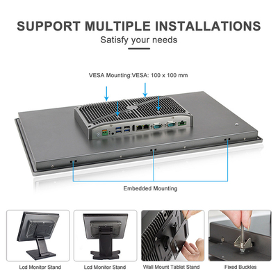 แผงหน้าจอสัมผัส HMI ขนาด 21.5 นิ้ว Windows 10 IOT 8th Gen I5 Industrial Panel PC