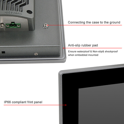 13.3 &quot;LCD Intel J6412 Industrial HMI แผงติดตั้งหน้าจอสัมผัสพีซีพร้อม 2 RS485