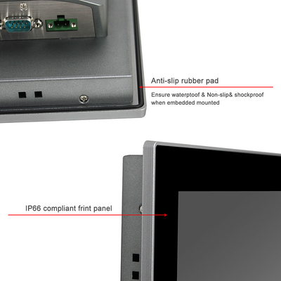 จอสัมผัสอุตสาหกรรมแบบติดผนัง J6412 3 * LAN ฝัง AIO ด้านหน้า IP65