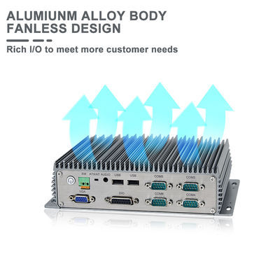 Celeron Industrial Fanless Mini PC ที่ทรงพลังสูง J6412 USB Window Linux พร้อม Wifi