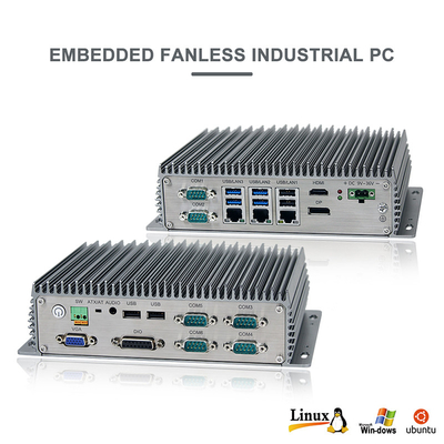 Celeron J6412 Industrial Mini Embedded PC 2*RS232 4*RS232/422/485