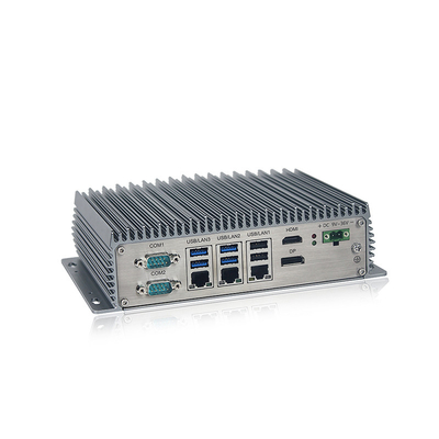 OEM ODM J6412 Quad Core คอมพิวเตอร์ฝังตัวที่ทนทานไร้พัดลมพร้อม 8xUSB