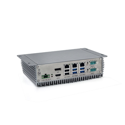 มินิพีซีอุตสาหกรรมแบบฝังตัว J6412 J1900 I3 I5 พร้อม 3 * LAN 8 * USB 6 * COM