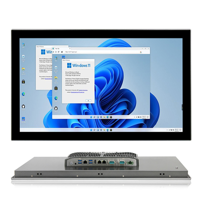 J6412 คอมพิวเตอร์อุตสาหกรรม Quad Core Fanless ฝังตัว HMI All In One Dual Giga Lan