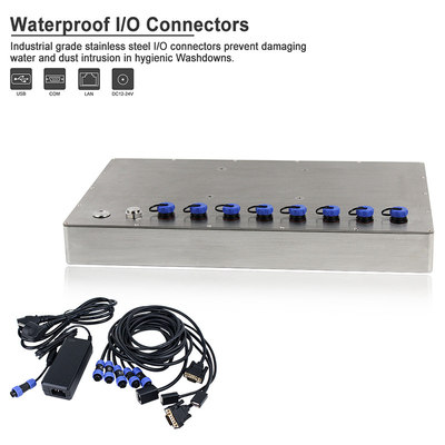 แผงอุตสาหกรรมขนาด 15.6 นิ้ว Pc สแตนเลส AISI304 AISI316 ทนต่อการกัดกร่อน