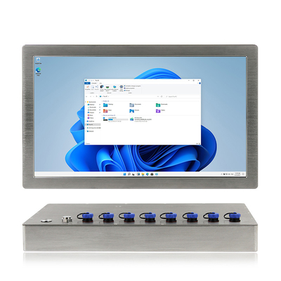 15.6 นิ้ว Fanless IP69K แผงพีซีเดสก์ท็อปคอมพิวเตอร์อุตสาหกรรมสแตนเลส