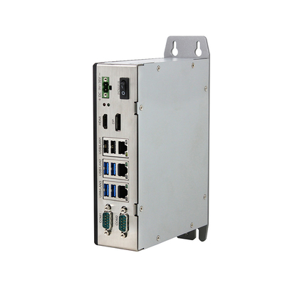 กล่องฝังตัวอุตสาหกรรม Bluetooth PC J16412 มินิพีซี 2 พอร์ต Lan การติดตั้งราง DIN