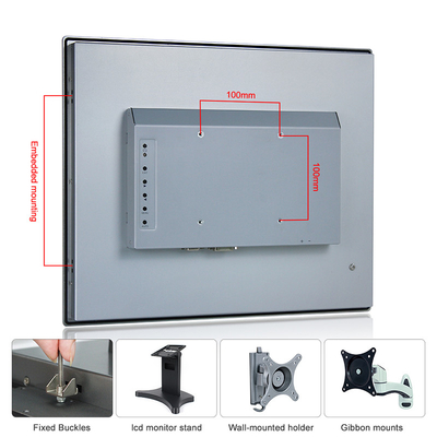 VESA Mounting 17'' Industrial Touch Screen Monitor Monitor 1280 X 1024 10point PCAP