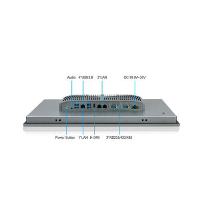 Wifi แผงอุตสาหกรรมไร้พัดลม PC 10 จุด PCAP 1280 X 1024 17INCH