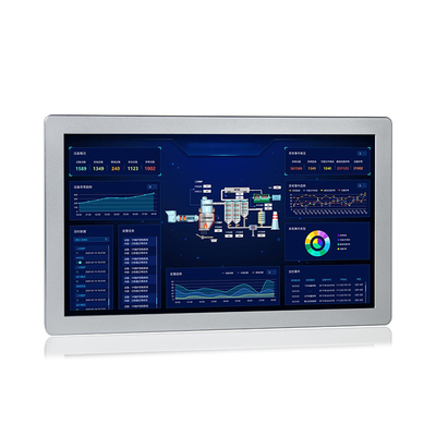 21.5&quot; แผงกันน้ำอุตสาหกรรม PC หน้าจอสัมผัสแบบ Resistive Windows / Linux
