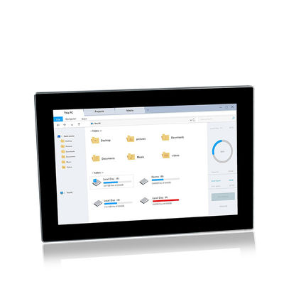 10 จุด Capacitive Touch แผงสแตนเลสพีซี, Fanless Ip66 Ip69k I7 แผงพีซี