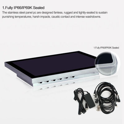 15 นิ้ว I5 6200u Inox แผงอุตสาหกรรมพีซีพร้อมหน้าจอสัมผัสบรรจุอาหารใช้