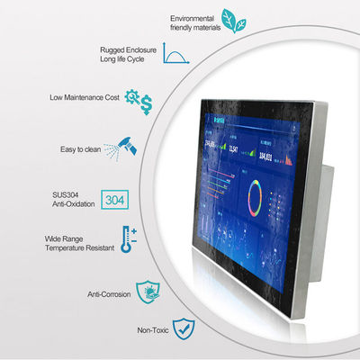 15 นิ้ว I5 6200u Inox แผงอุตสาหกรรมพีซีพร้อมหน้าจอสัมผัสบรรจุอาหารใช้