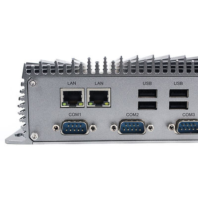 RS232 Fanless Industrial Mini Pc Intel 8th 4305U 4 LAN 10 USB 4