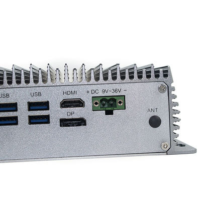 RS232 Fanless Industrial Mini Pc Intel 8th 4305U 4 LAN 10 USB 4
