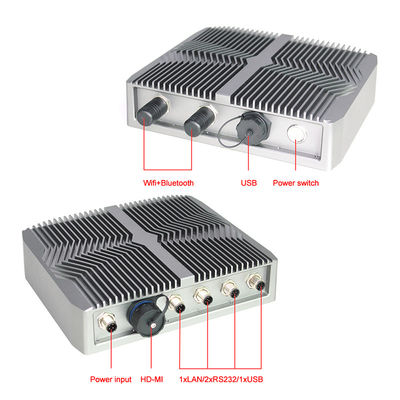 I3 I5 I7 RS232 4 USB Industrial Desktop Pc, IP67 Fanless เกรดอุตสาหกรรมคอมพิวเตอร์