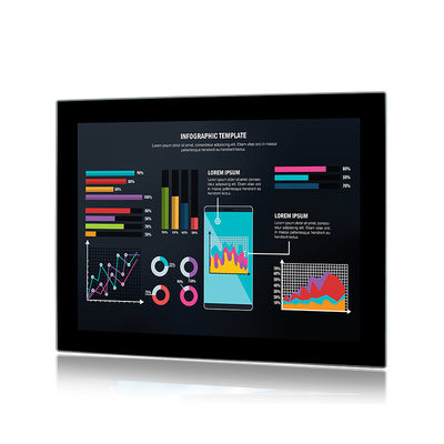 จอภาพระบบสัมผัสอุตสาหกรรมแบบฝัง 17&quot; Ip65 การติดตั้ง VESA