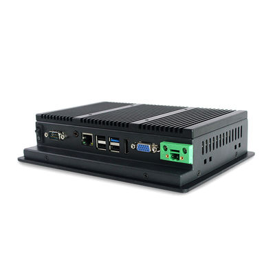 RJ45 Capacitive Touchscreen Industrial Fanless Mini PC Panel Mount