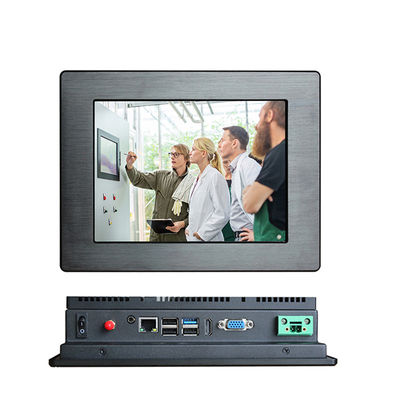 Linux Celeron Industrial Fanless มินิพีซี Dual Core 3855U AIO Touch Screen