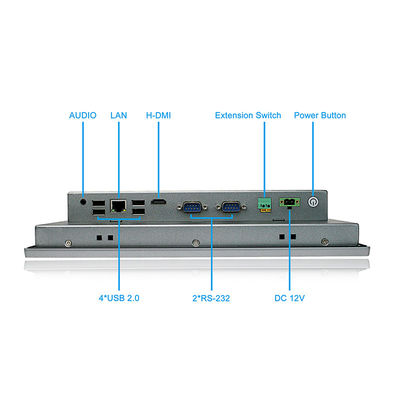 ติดผนัง 4 * USB Android Touch Panel PC ขนาด 12 นิ้วได้รับการอนุมัติ RoHS