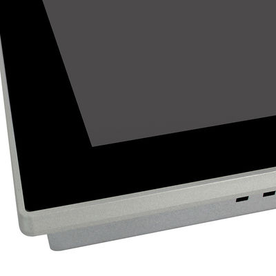 คอมพิวเตอร์จอสัมผัสอุตสาหกรรมขนาด 15 นิ้วแบบแบนแรงดันไฟฟ้ากว้าง I7-8665U