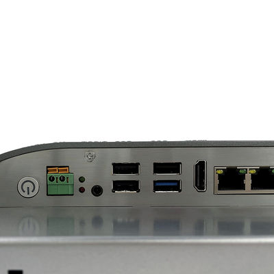 คอมพิวเตอร์จอสัมผัสอุตสาหกรรมขนาด 15 นิ้วแบบแบนแรงดันไฟฟ้ากว้าง I7-8665U