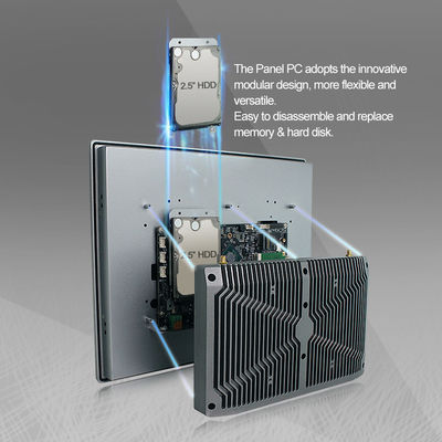 OEM ODM 15 &quot;X86 Pcap All In One เดสก์ท็อปทัชสกรีน I7 โปรเซสเซอร์ Fanless