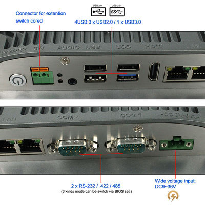 Heavy Duty 1080P HMI แผงหน้าจอสัมผัสพีซี 15 นิ้ว TFT LED Windows 10