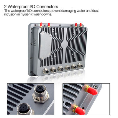 GPIO 8 นิ้ว Linux Industrial Touch Panel PC IP66 ตัวต้านทานแบบปิดสนิทสำหรับรถยนต์