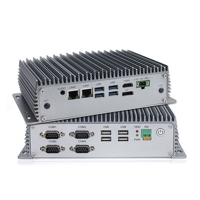 Fanless Mini PC รุ่นที่ 8 I3 I5 CPU Industrial Embedded Box PC สำหรับ Edge Computing