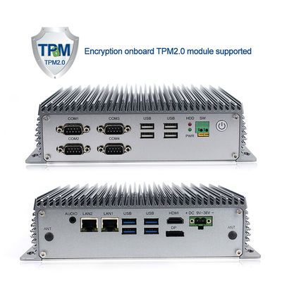 Dual Core 2.1GHz คอมพิวเตอร์ฝังตัวแบบไม่มีพัดลม Mini Box Pc Windows 10